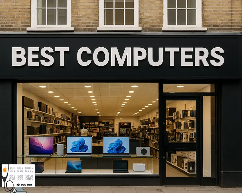 Interior of one of the best computer repair shops in London