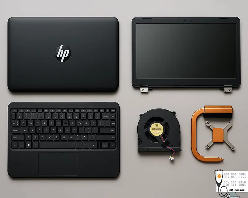Genuine HP parts ready for installation